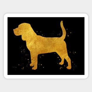 Beagle dog golden art Magnet